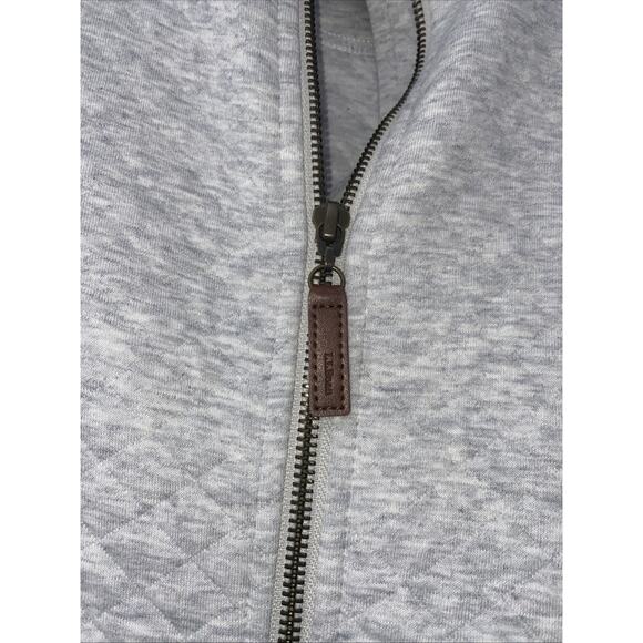 L.L. Bean Womens Quilted Full Zip Sweatshirt Jacket Long Sleeve Gray SZ M 508104 - Picture 3 of 7